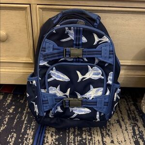 Pottery Barn Kids Blue Shark Backpack